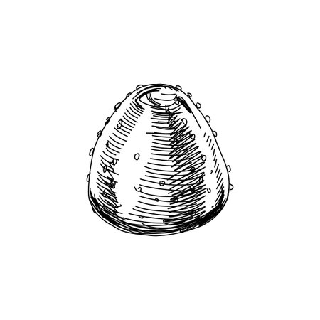 One of dolly mixture candy, retro hand drawn vector illustration.のイラスト素材