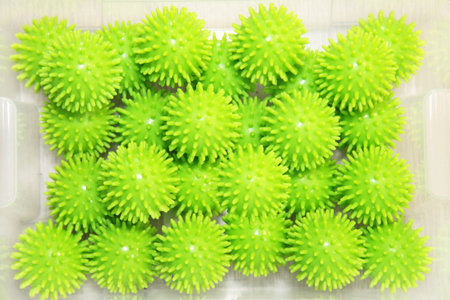 gym fitness massage ball ball for self massage, reflexology and myofascial release,for medical treatment and health.Prickly massage ball with hard lights.の写真素材