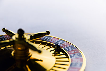roulette on a white backgroundの写真素材