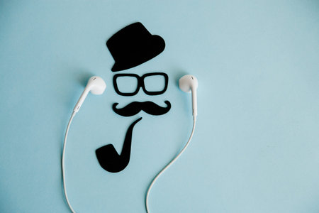 male face and moustaches, and accessories gentleman image.