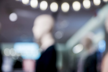 blurred background the mannequin in the store.の写真素材