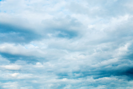 sky white blue clouds blue space.の写真素材