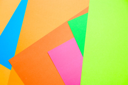 top view layout of a blank piece of paper colorful greeting card background with copy space. Pattern...