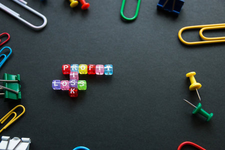 Business strategy and marketing concept, colored cube figure with the word businessの写真素材