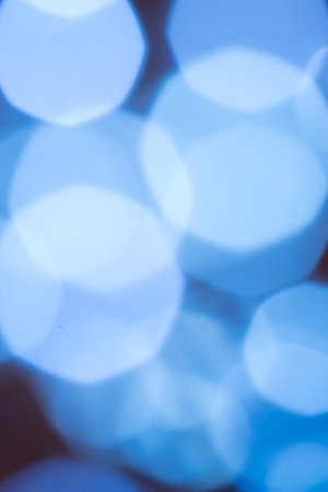 abstract bokeh background of colorful lightsの写真素材