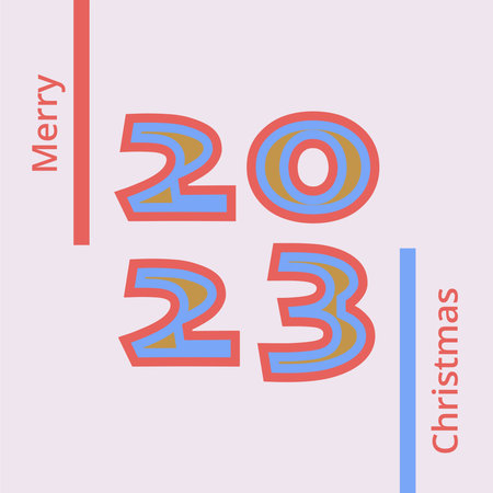 Template 2023 calendar cover concept. Vector illustration.