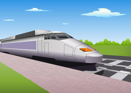 High-speed trainのイラスト素材