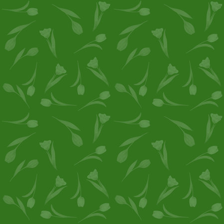 Seamless pattern hand-drawn watercolor. Spring tulips. Ideal for fabric, clothes, beddingの写真素材