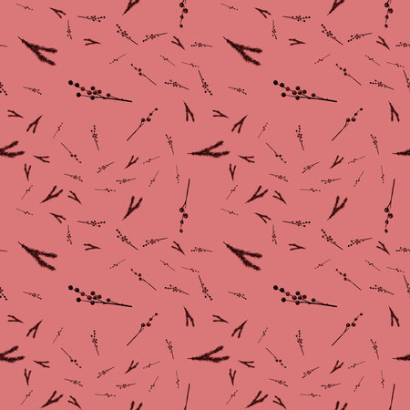 Cute hand drawn gouache winter seamless pattern.の写真素材