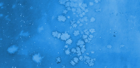 Abstract blue watercolor hand painted background. Classic blue background, copy space. Color of the...