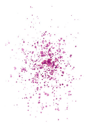 Beautiful Hand Drawn Abstract Watercolor Pink Stain Mark Illustrationの写真素材