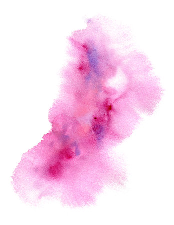Beautiful Hand Drawn Abstract Watercolor Pink Stain Mark Illustrationの写真素材