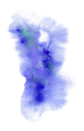 Beautiful Hand Drawn Abstract Watercolor Purple Stain Mark Illustrationの写真素材