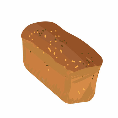 whole wheat bread icon Vector illustration Isolated on White Background