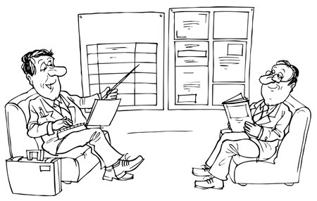 Discussion about bargainの写真素材