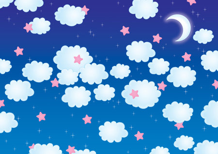 Moonlit nightの写真素材