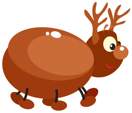 Brown horny beetleのイラスト素材