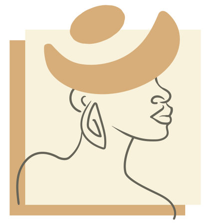 Vector abstract icon. Image of head, elegant emblem designのイラスト素材