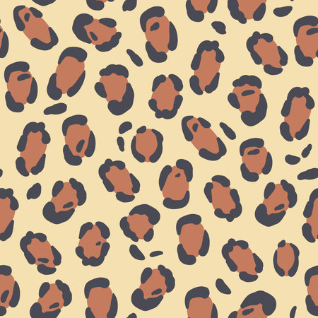 Leopard fur. Doodle seamless fabric patternのイラスト素材