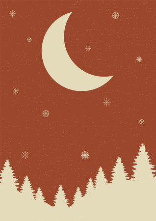 Minimal template design with winter christmas composition.のイラスト素材