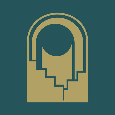 Aesthetic architecture elements logotype design. Modern abstract art. Minimalistic architecture art. For badges, labels, logo and branding business identity.のイラスト素材