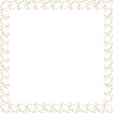 Saturn square frame. Hand drawn outer space template with empty space for your text. Astrology design. Design for greeting card, print, poster, stickerのイラスト素材
