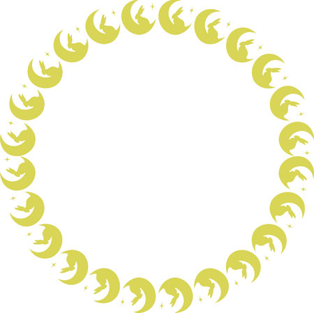 Spring Easter bunnies frame. Easter bunny rabbit silhouettes with empty space for your text. Baby shower designのイラスト素材