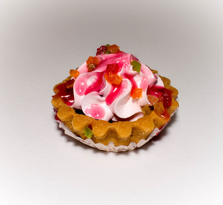 cupcake on white backgroundの写真素材