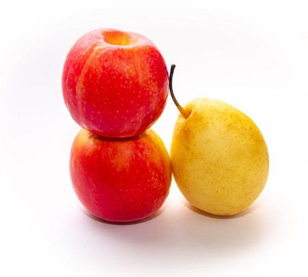 two red applesの写真素材
