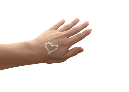 heart of moisturizing skinの写真素材