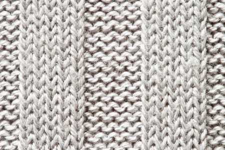 Knitted flat gray wool surface