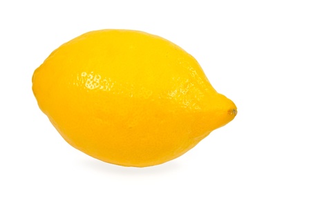 ripe yellow lemon tart on a white backgroundの写真素材