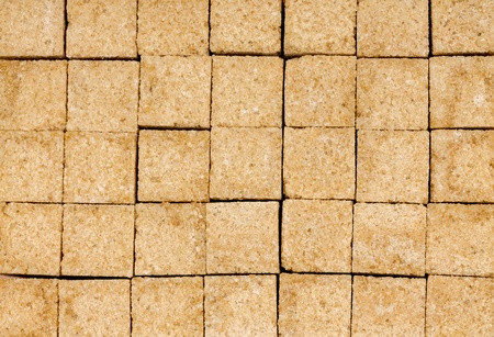 Refined cane sugar lined in neat rowsの写真素材