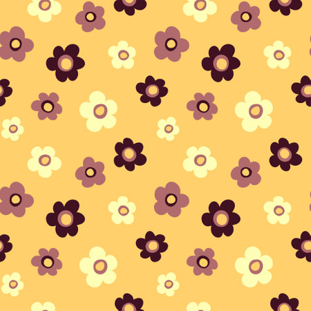 Floral seamless pattern with pink flowers. Can be used for fabric, textile, wrapping paper, scrapbooking, banner and other design.のイラスト素材