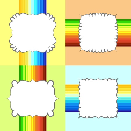 Colorful frames templates, vectorのイラスト素材