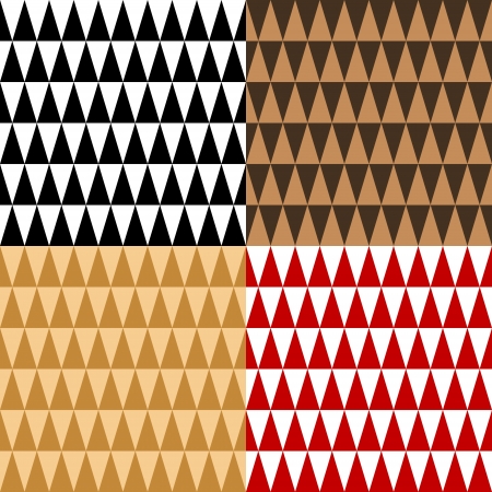 Simple geometric seamless pattern set of fourのイラスト素材