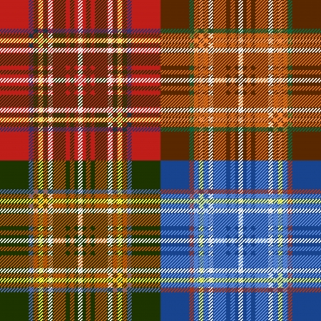 Classic scottish tartan fabric seamless patternのイラスト素材