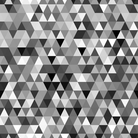 Abstract black and white geometric triangle seamless pattern