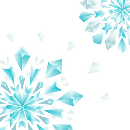 Floral colorful blue diamonds on white background, vectorのイラスト素材