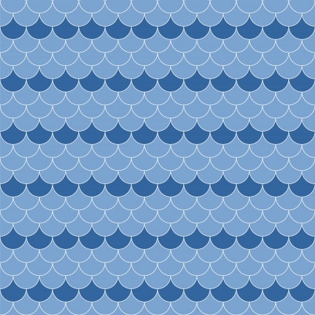 Blue and white scallop navy seamless pattern, vectorのイラスト素材