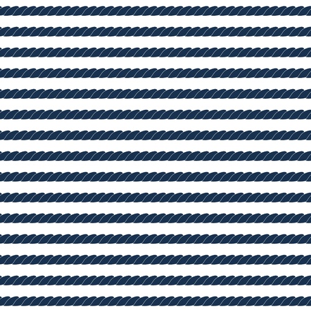 Navy rope striped seamless pattern in blue and white, vectorのイラスト素材