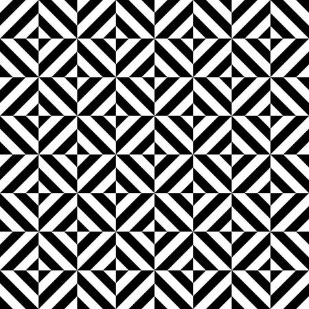 Black and white geometric diamond shape seamless pattern, vectorのイラスト素材