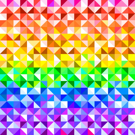 Colorful rainbow abstract triangles geometric pattern, vectorのイラスト素材