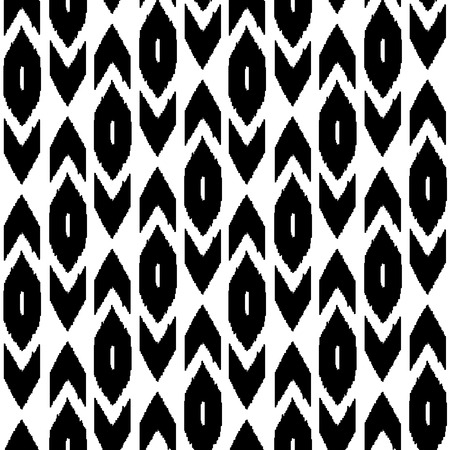 Simple middle east traditional silk fabric seamless pattern in black and whiteのイラスト素材