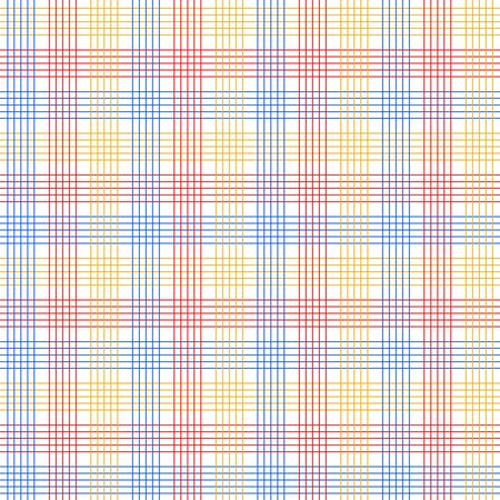 Red blue and yellow checkered colorful seamless pattern, vector backgroundのイラスト素材