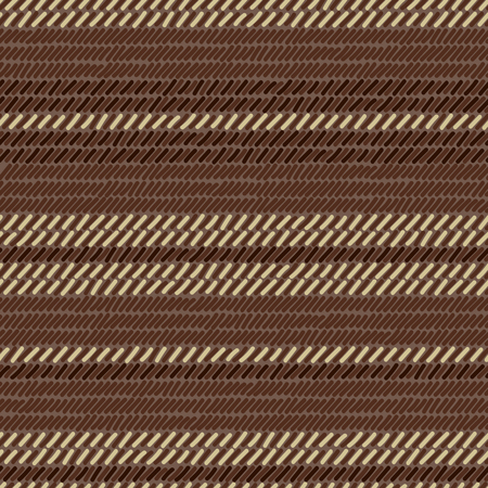 Brown and beige rug woven striped fabric seamless pattern, vectorのイラスト素材