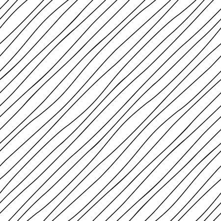 Black and white lines, stylized striped simple seamless pattern, vector backgroundのイラスト素材