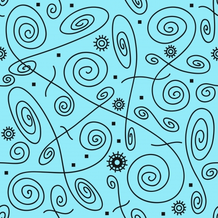 Pattern with swirlsのイラスト素材