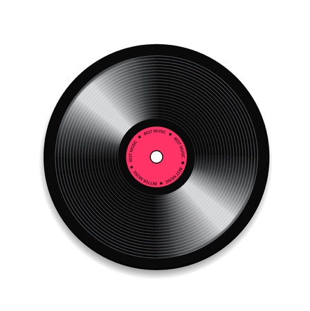 Black vinyl recordのイラスト素材