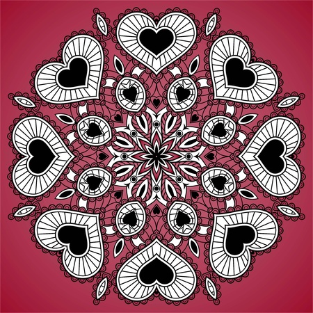 Circle background with many details  You can use this pattern in the design of textile, carpet, shawl, cushion, greeting card の写真素材